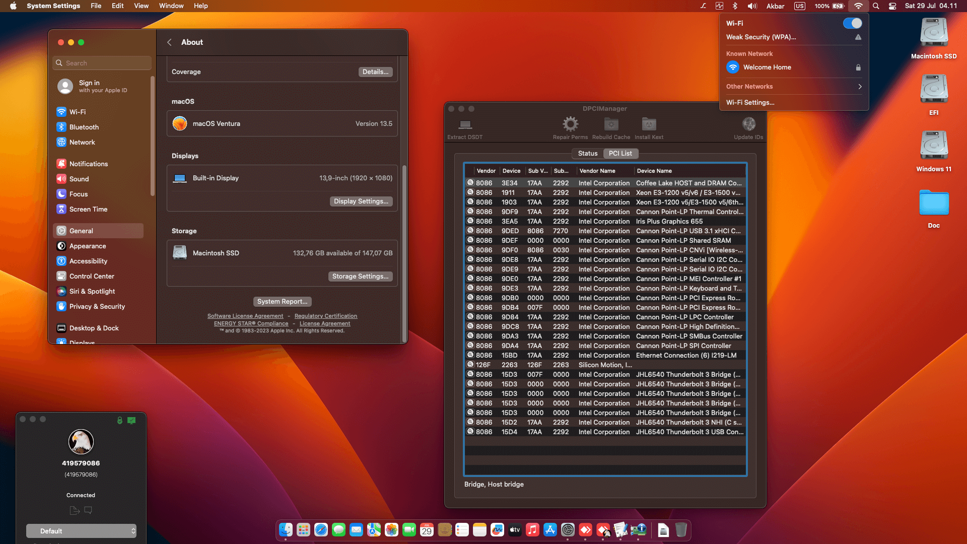 Lenovo Thinkpad X1 Carbon 7th Gen [WhiskeyLake   Intel UHD 620 + I2C]   OpenCore 1